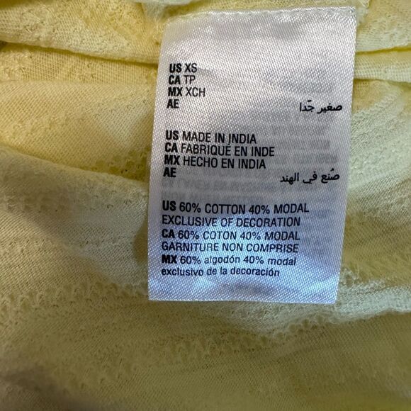 Style & Co Lemon Meringue Butter Yellow Tank Top Ruffled Strap Sz XS - Picture 5 of 6